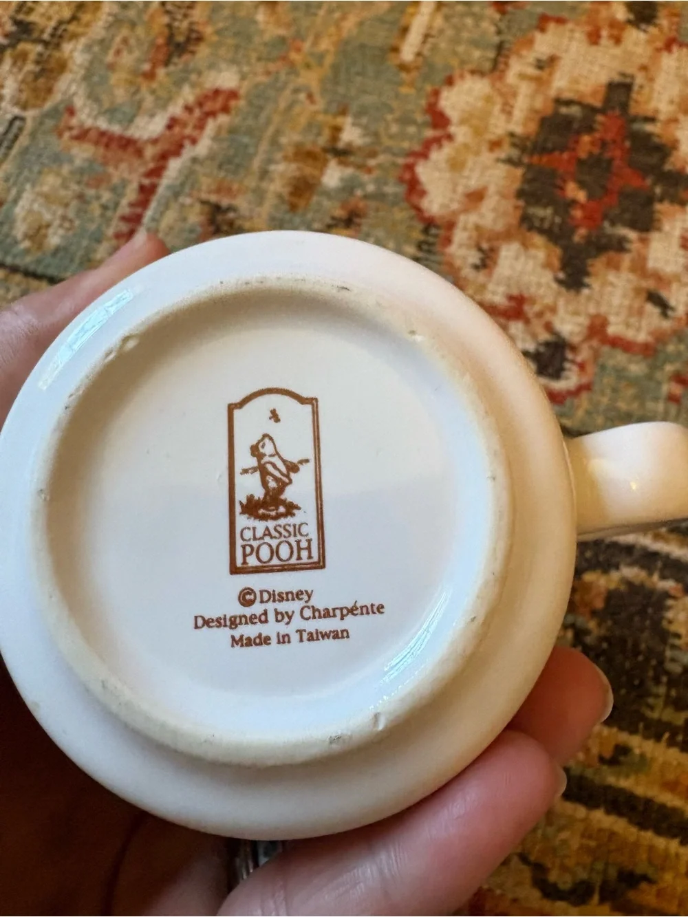 Vintage | White Ceramic Small Mug | Winnie the Pooh | Honey Pot + Bees